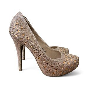 Top Moda Women's Studded Platform Stiletto Size 7.5
